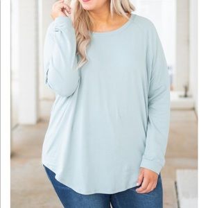 Chic Soul curved hem slouchy tunic